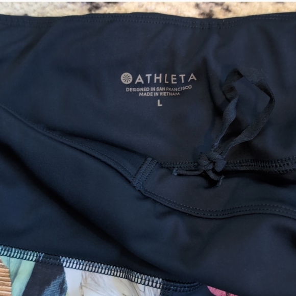 BOGO! Two Athleta Leggings. Relay gray & black and Oasis Contender, sz L - Picture 13 of 13